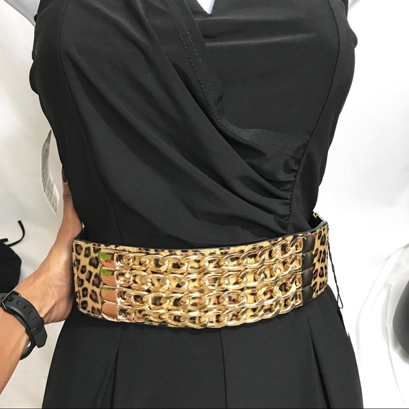 Accessories - 🆕 Black/Gold Animal Print Belt